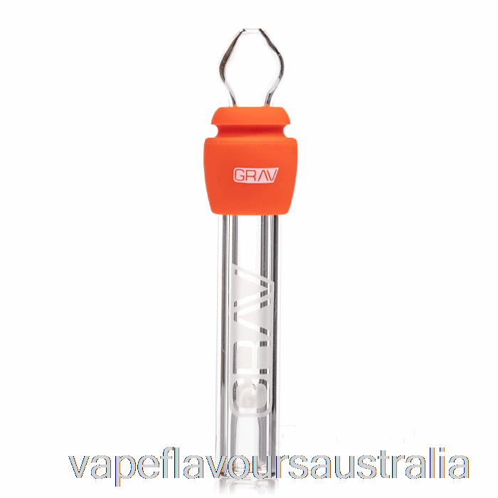 Vape Nicotine Australia GRAV Glass Blunt with Silicone Scarlet Orange